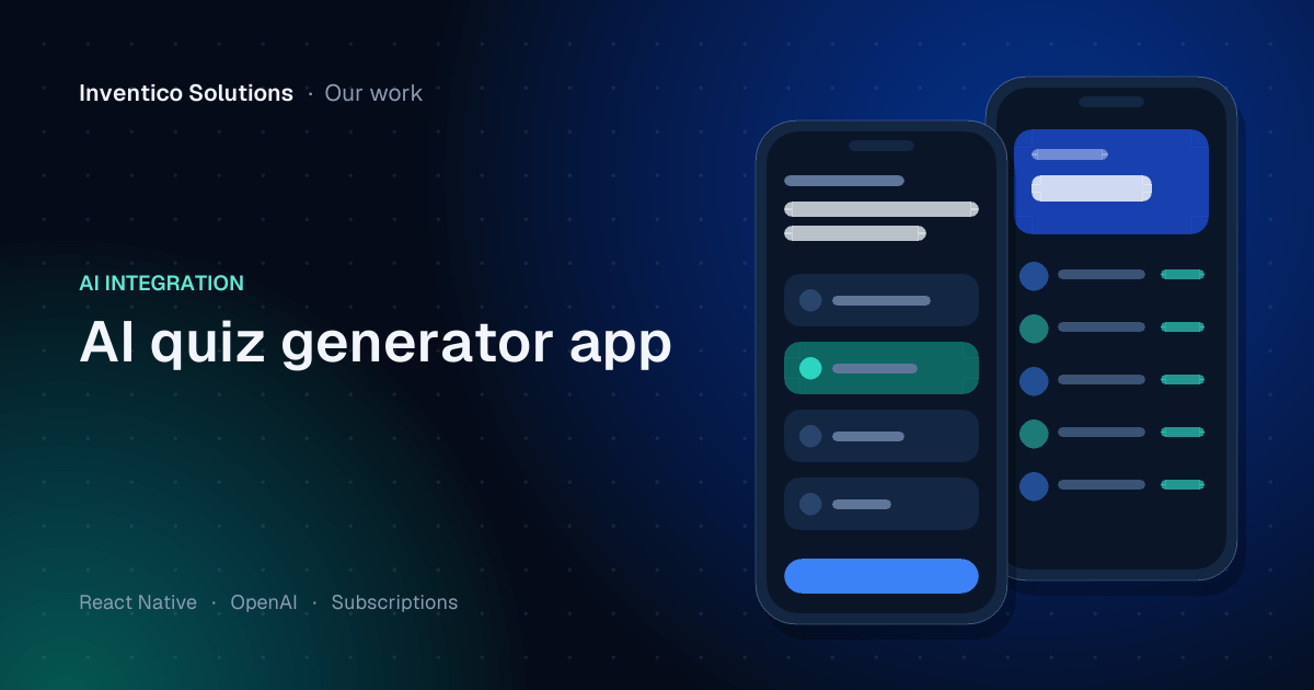 Illustration of AI quiz generator app
